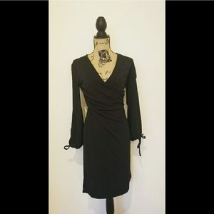 Black Wrap Cocktail Dress